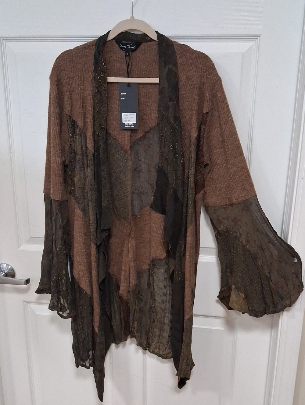 Young Threads Open Front Sweater Duster